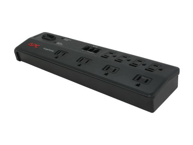 APC P8T3 6 Feet 8 Outlets 1750 Joules Home/Office SurgeArrest 8 Outlets with tel2/splitter Jacks