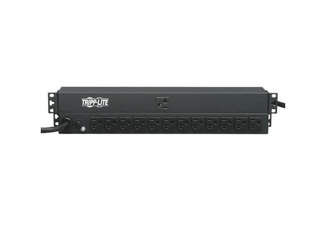 Tripp Lite Basic PDU, 20A, 13 Outlets (5-15/20R), 120 V, L5-20P Input, 15 ft. Cord, 1U Rack-Mount Power (PDU1220T)
