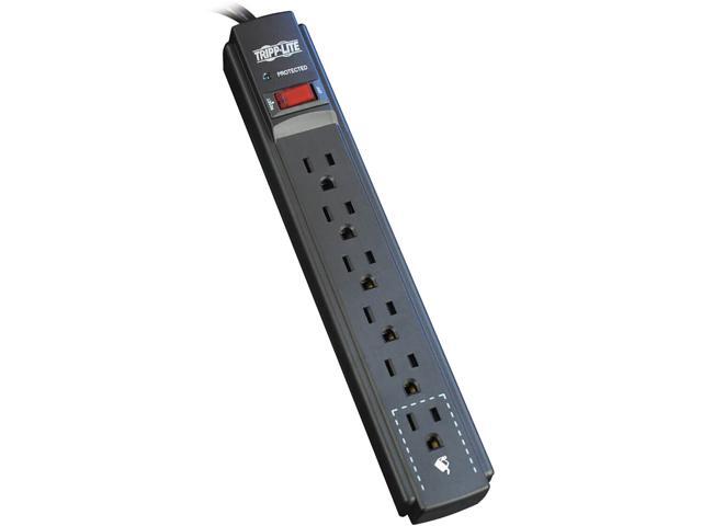 Eaton Tripp Lite Series Protect It! 6-Outlet Surge Protector, 6 ft. Cord, 790 Joules, Diagnostic LED, Black Housing - 6 x NEMA 5-15R - 1800 VA -...