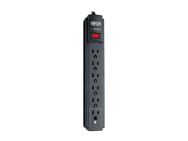 Eaton Tripp Lite Series Protect It! 6-Outlet Surge Protector, 6 ft. Cord, 790 Joules, Diagnostic LED, Black Housing - 6 x NEMA 5-15R - 1800 VA -...