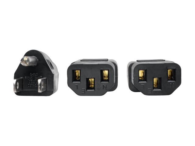 Tripp Lite Universal Power Extension Cord Y Splitter Cable (NEMA 5-15P to 2x IEC-320-C13), 6-ft. (P006-006-2)