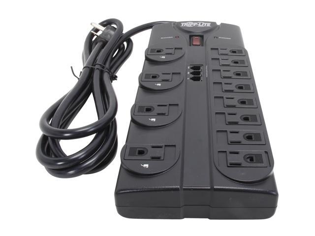 TRIPP LITE TLP1208TEL 8 Feet 12 + TEL Outlets 2160 Joules Surge Protector