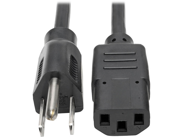 Tripp Lite Universal Computer Power Cord, 10A, 18AWG (NEMA 5-15P to IEC-320-C13), 4-ft. (P006-004)