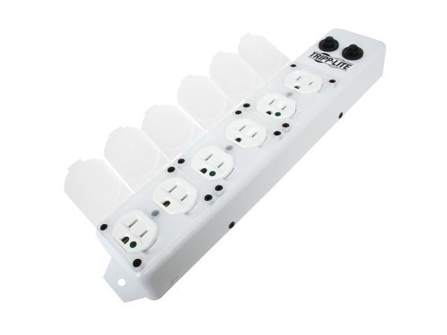 Tripp Lite Medical-Grade Power Strip; 6 15A Hospital-Grade Outlets, Safety Covers, 15 ft. Cord, For Patient-Care Vicinity - UL 1363A (PS-615-HG-OEM)