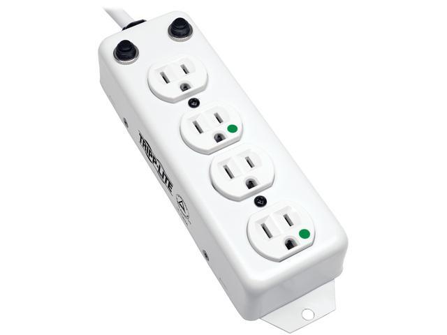 Tripp Lite Medical-Grade Power Strip with 4 15A Hospital-Grade Outlets, 15 ft. Cord, For Patient-Care Vicinity - UL 1363A (PS-415-HG-OEM)