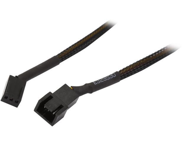 OKGEAR FC33-12BKS 3pin Extension Cable W/ Black Sleeved