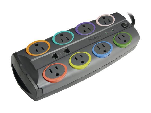 Kensington K62690NA 8 Feet 8 Outlets 2490 Joules Standard Adapter