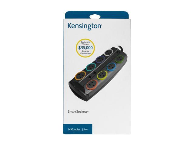 Kensington K62690NA 8 Feet 8 Outlets 2490 Joules Standard Adapter