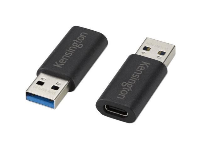 Kensington CA1020 USB-A to USB-C M/F Adapter USB Type A - Male - 1 x USB4 Type C Female - Black