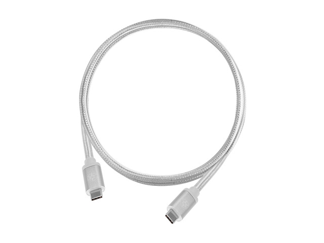 Silverstone CPU06S-1000 USB 3.1 Gen 2 Type-C to Type-C with E-marker IC and support PD function cable,1 meter, Nylon Braided