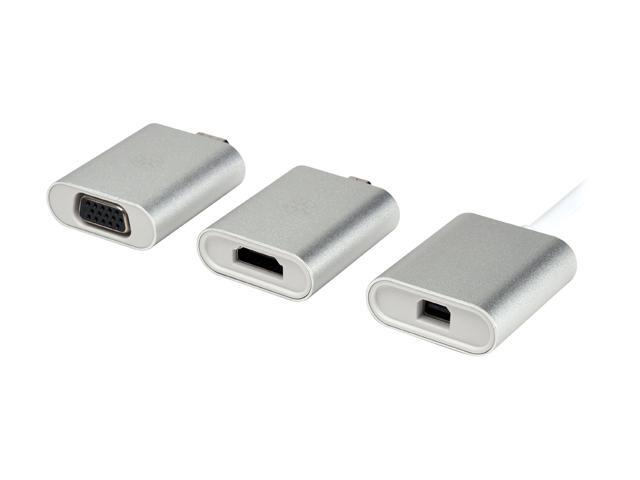 Silverstone RL-EP11S High-quality USB 3.1 Type-C to MiniDP HDMI 4Kx2K VGA video combination adapter(Thunderbolt 3 Compatible) - image 7