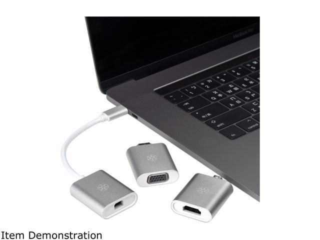 Silverstone RL-EP11S High-quality USB 3.1 Type-C to MiniDP HDMI 4Kx2K VGA video combination adapter(Thunderbolt 3 Compatible) - image 9