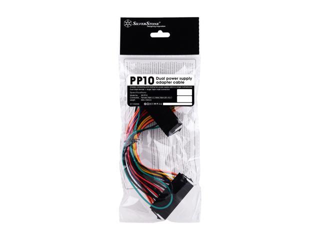 Silverstone RL-PP10 1.64 ft. / 5.9 in. Dual 24pin Female + Single 24pin Male Connectors Female to Male - image 7