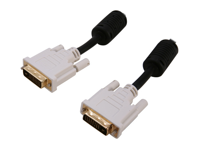 SYBA SD-DVIDL-MM-6 Black DVI-D Male to DVI-D Male Cable, Gold Plated Connector, RoHS