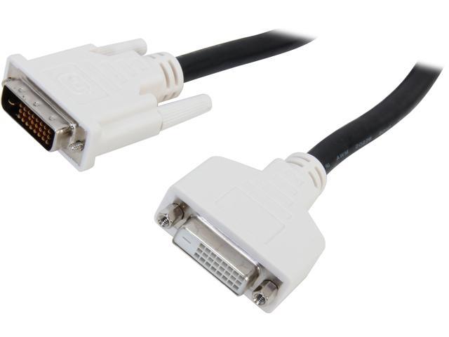 C2G 26950 DVI-D M/F Dual Link Digital Video Extension Cable, Black (6.6 Feet, 2 Meters)
