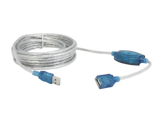 C2G 39978 USB Active Extension Cable - USB 2.0 A Male to A Female Cable, Beige (16.4 Feet, 5 Meters)