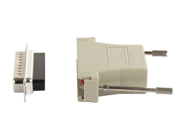 C2G 02934 RJ45 to DB25 Male Modular Adapter, Gray