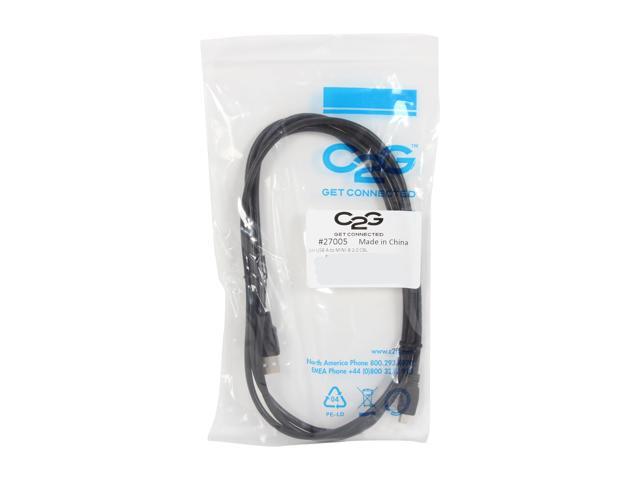 C2G 27005 USB Cable - USB 2.0 A Male to Mini-B Male Cable for Cameras, Canon, Casio, Nikon, Toshiba, Panasonic, Black (6.6 Feet, 2 Meters)