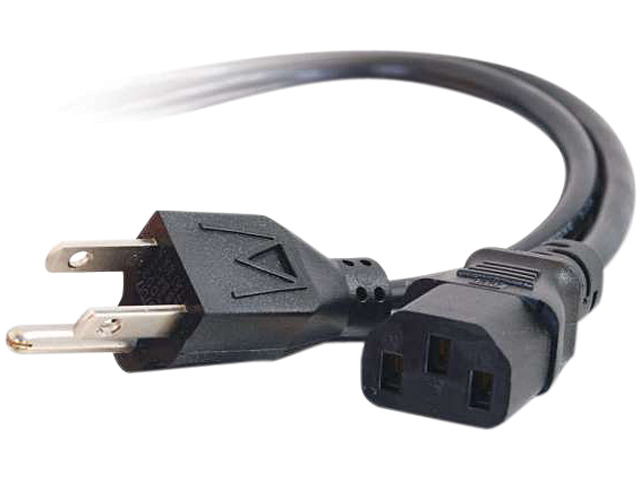 C2G 24240 1ft 18 AWG Universal Power Cord (NEMA 5-15P to IEC320C13)