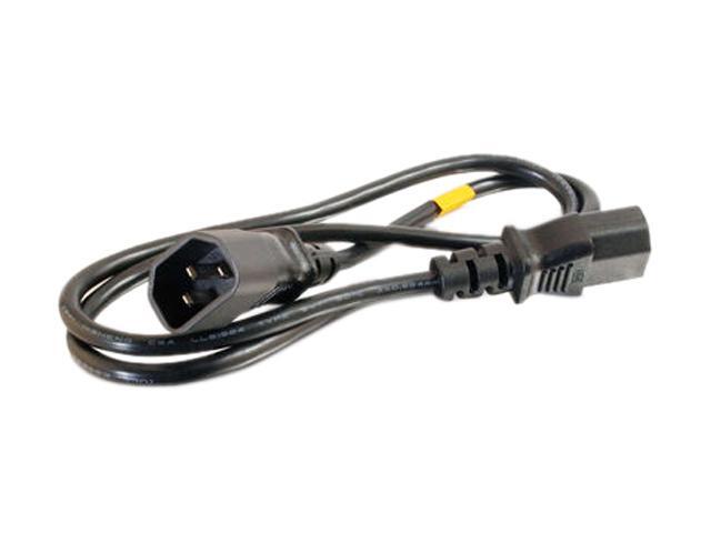 C2G 03141 18 AWG Computer Power Extension Cord - IEC320C14 to IEC320C13, TAA Compliant, Black (6 Feet, 1.82 Meters)
