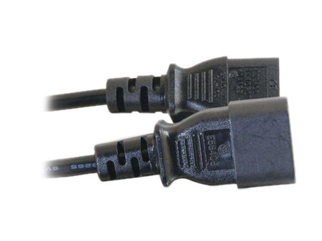 C2G 03141 18 AWG Computer Power Extension Cord - IEC320C14 to IEC320C13, TAA Compliant, Black (6 Feet, 1.82 Meters)
