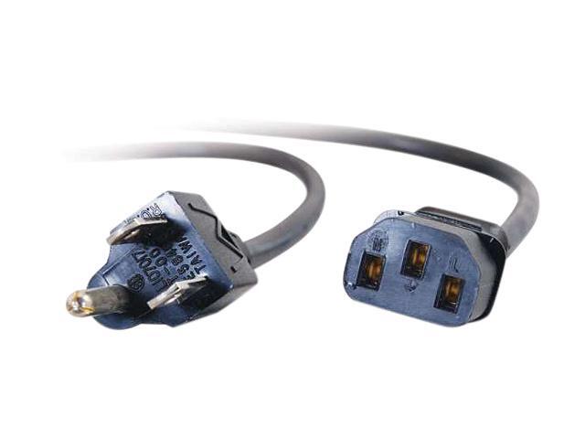 C2G 03131 14 AWG Premium Universal Power Cord (NEMA 5-15P to IEC320C13) TAA Compliant, Black (6 Feet, 1.82 Meters)