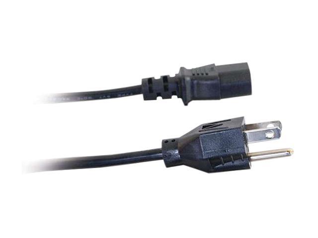 C2G 03131 14 AWG Premium Universal Power Cord (NEMA 5-15P to IEC320C13) TAA Compliant, Black (6 Feet, 1.82 Meters)