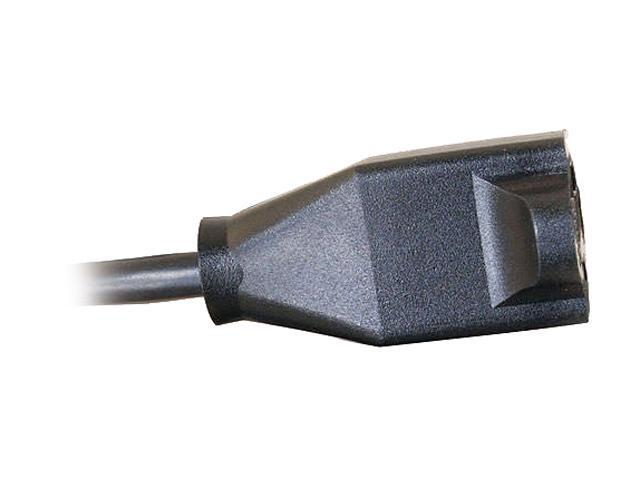 C2G 03137 18 AWG Outlet Saver Power Extension Cord - NEMA 5-15P to NEMA 5-15R, TAA Compliant, Black (1 Feet, 0.30 Meters)
