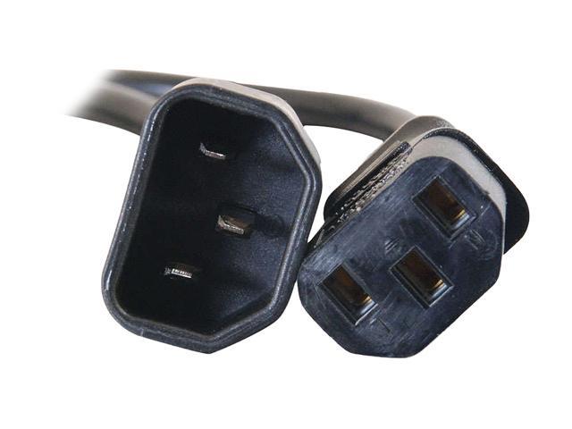 C2G 30824 14 AWG 250 Volt Power Extension Cord - IEC320C14 (C14) to IEC320C13 (C13), TAA Compliant, Black (10 Feet, 3.04 Meters)