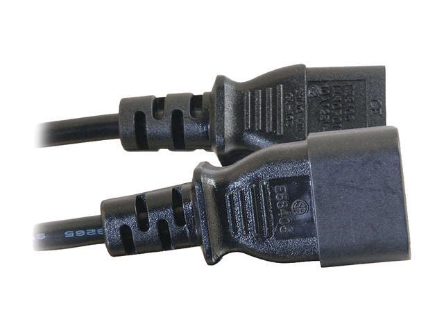C2G 30824 14 AWG 250 Volt Power Extension Cord - IEC320C14 (C14) to IEC320C13 (C13), TAA Compliant, Black (10 Feet, 3.04 Meters)