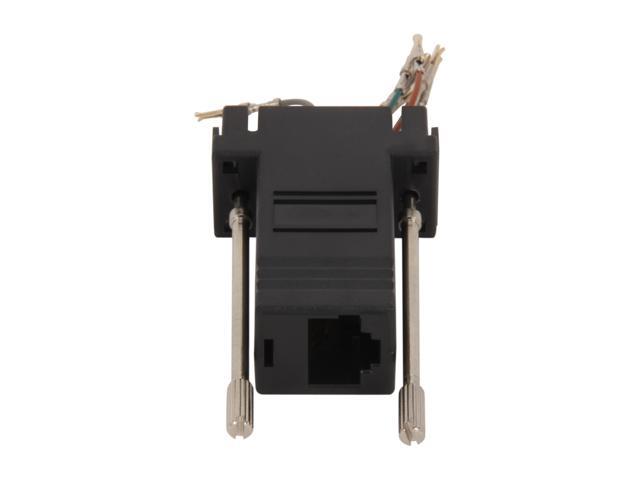 C2G 02943 RJ45 to DB9 Female Serial RS232 Modular Adapter, Black