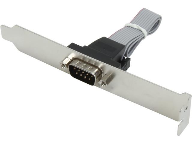 C2G 09480 DB9 Male Serial RS232 Add-A-Port Adapter with Bracket, Gray