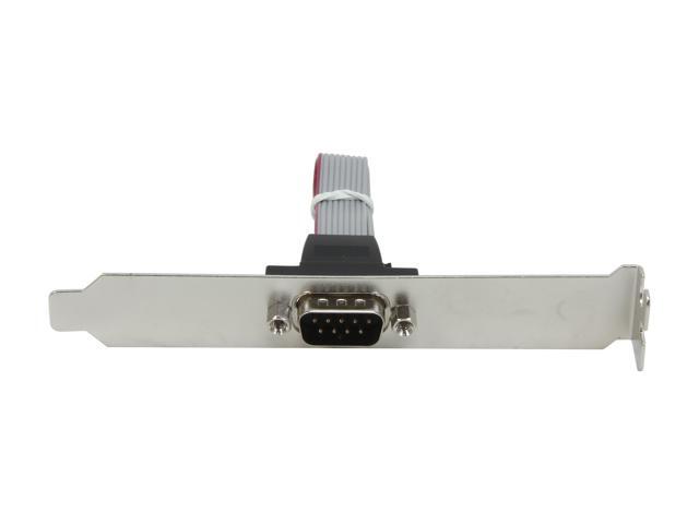 C2G 09480 DB9 Male Serial RS232 Add-A-Port Adapter with Bracket, Gray
