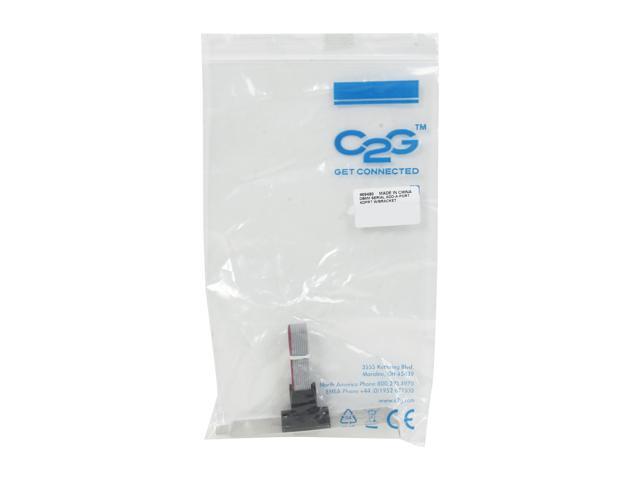 C2G 09480 DB9 Male Serial RS232 Add-A-Port Adapter with Bracket, Gray