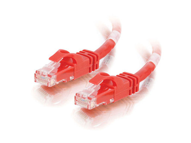 C2G 27865 Cat6 Crossover Cable - Snagless Unshielded Network Crossover Patch Cable, Red (25 Feet, 7.62 Meters)