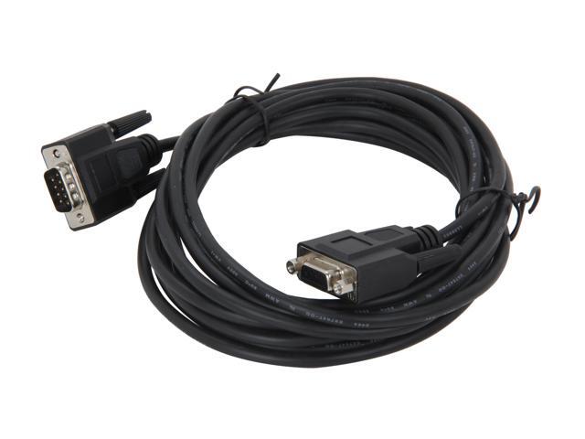 C2G 52032 DB9 M/F Serial RS232 Extension Cable, Black (15 Feet, 4.57 Meters)