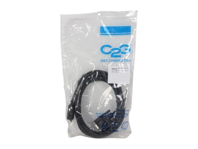 C2G 52032 DB9 M/F Serial RS232 Extension Cable, Black (15 Feet, 4.57 Meters)