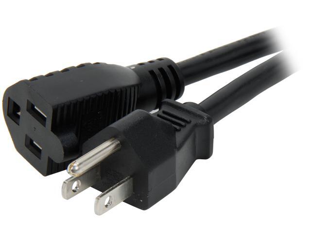 Photos - Cable (video, audio, USB) C2G 29930 16 AWG Outlet Saver Power Extension Cord  TAA Compliant, Black (4 Feet, 1.22 Meters) (NEMA 5-15P to NEMA 5-15R)
