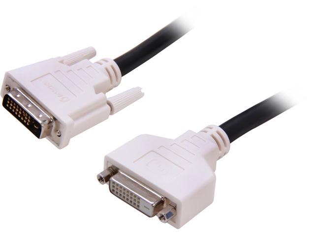C2G 26913 DVI-D M/F Dual Link Digital Video Extension Cable, Black (3.3 Feet, 1 Meter)