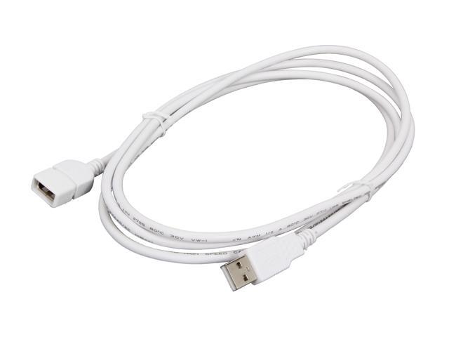 C2G 19018 USB Extension Cable - USB 2.0 A Male to A Female Extension Cable, White (6.6 Feet, 2 Meters)