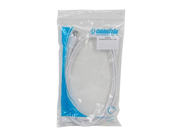 C2G 19018 USB Extension Cable - USB 2.0 A Male to A Female Extension Cable, White (6.6 Feet, 2 Meters)