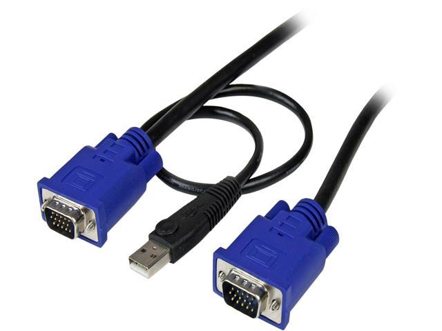 StarTech.com 15ft. Ultra-Thin USB 3-in-1 KVM Cable