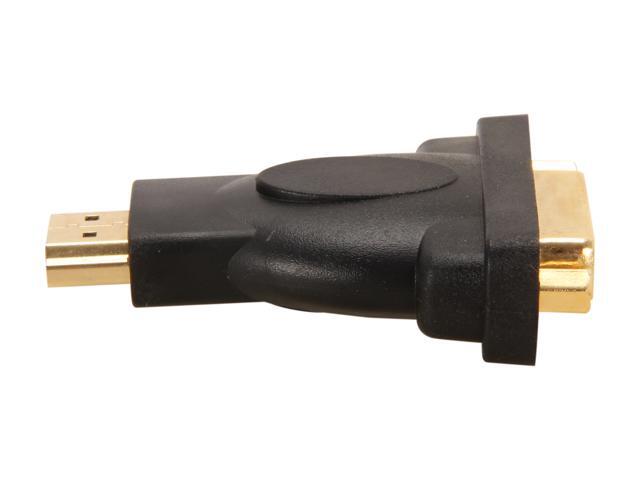 StarTech HDMIDVIMF HDMI to DVI-D Video Cable Adapter - 1 x HDMI (M), 1 x DVI-D (F), Black - Gold-Plated Connectors