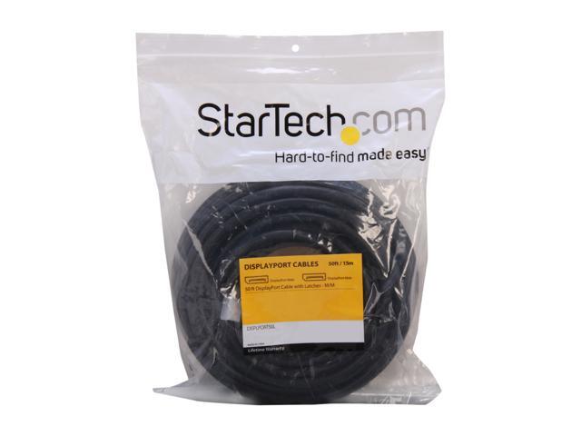 StarTech. com DISPLPORT50L 50 ft(15.24m) DisplayPort Cable with Latches - M/M