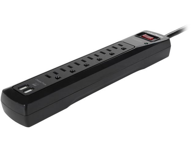 CyberPower CSP604U 4 Feet 6 Outlets 1200 Joules Surge Protector with 2 USB Charging Ports (2.1A)