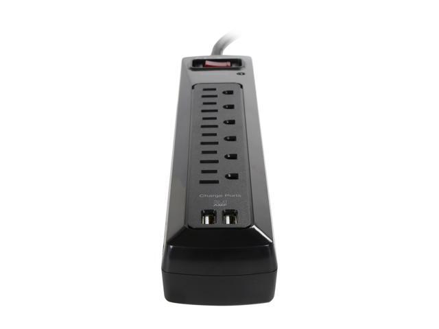 CyberPower CSP604U 4 Feet 6 Outlets 1200 Joules Surge Protector with 2 USB Charging Ports (2.1A)