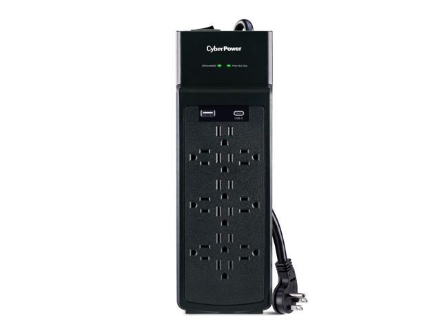 CyberPower CSP1206UC Home Office 12 - Outlet Surge Protector with 3000 J Surge Suppression, Clamping Voltage 800V, 6 ft Cord, NEMA 5-15P, 45...