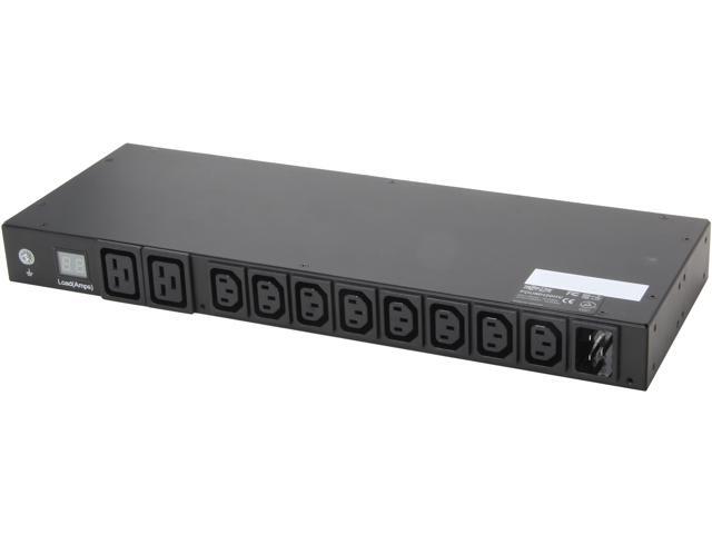 Tripp Lite Metered PDU, 3.2-3.8kW Single-Phase 200-240V (8 C13 & 2 C19), C20 / L6-20P Adapter, 12ft Cord, 1U Rack-Mount, TAA (PDUMH20HV)