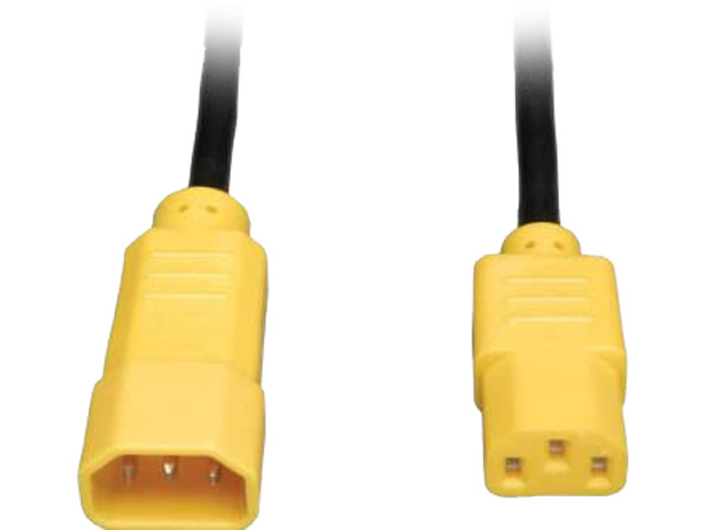 Tripp Lite Model P005-006-YW 6 ft. 14AWG Power Cord w/ Yellow Connectors