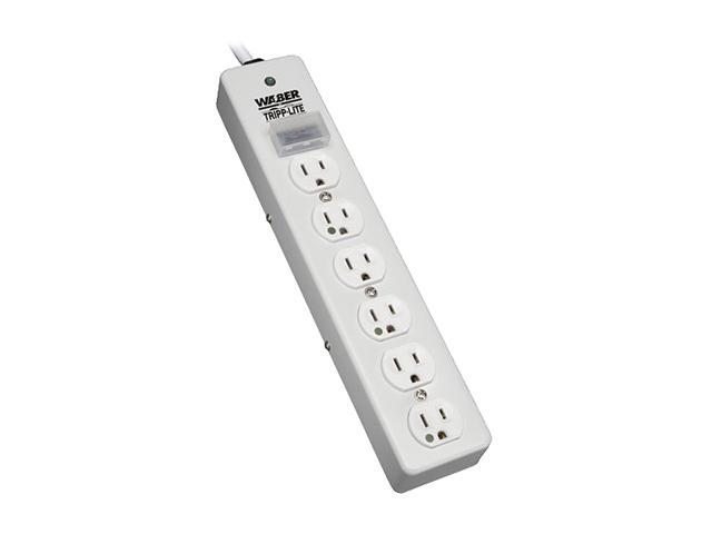 TRIPP LITE SPS606HGRA 6 Feet 6 Outlets 1050 Joules Surge Protector with Right-Angle Hospital-Grade Plug and Receptacles